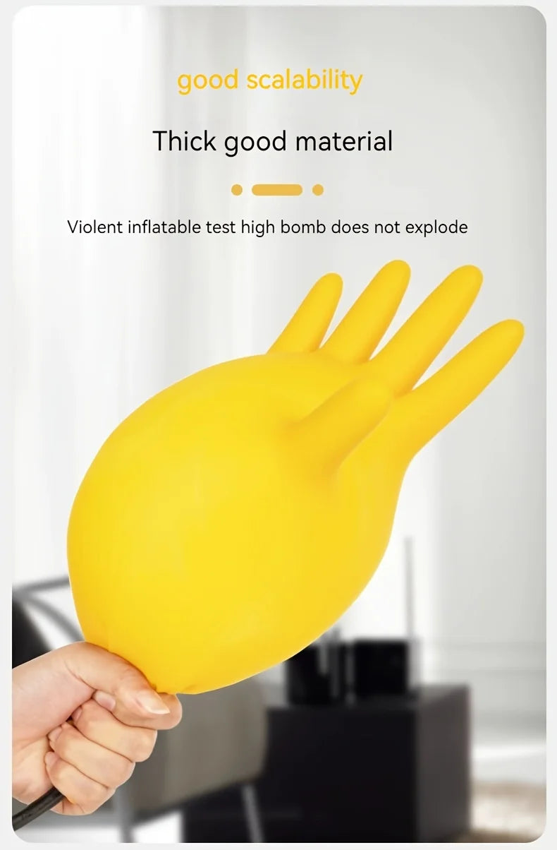 5 Pack Waterproof Yellow Rubber Gloves for Gardening and Household Cleaning Durable Long Design for Men and Women