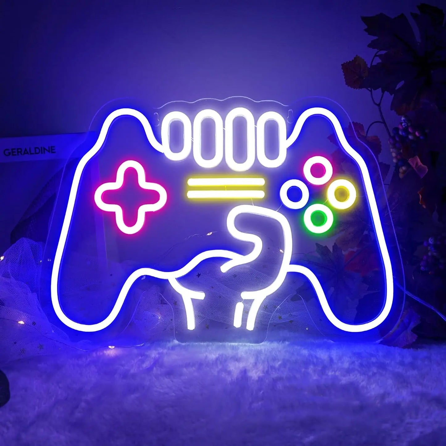 Gamepad Shaped LED Neon Sign for Gamer Room Decor
