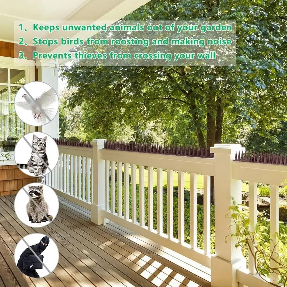 Gardening Bird Repellent Spikes Anti Cat Climb Deterrent Wall Fence Yard Supply