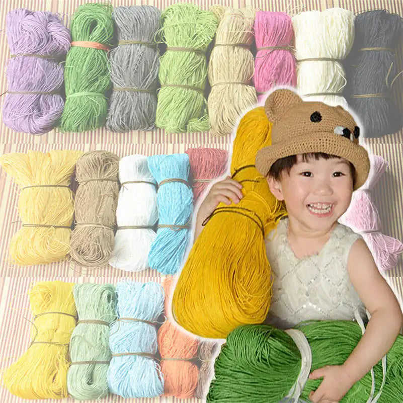 Natural Raffia Straw Yarn 600 Meter 500g for Hand Knitting Crochet Summer Hats Handbags Baskets DIY Craft