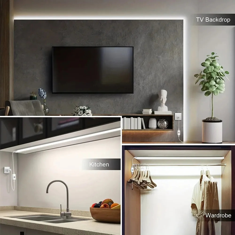 LED Neon Lights Strip Dimmable Waterproof USB Powered Motion Sensor Hand Scan Switch for Home Party DIY Neon Sign