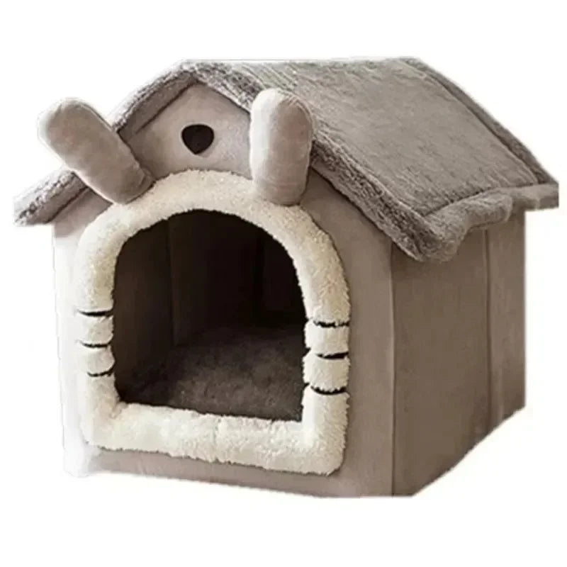All Seasons Warm Washable Cat Dog House Soft Pet Bed Kennel for Small Medium Pets Durable Cozy Cushion