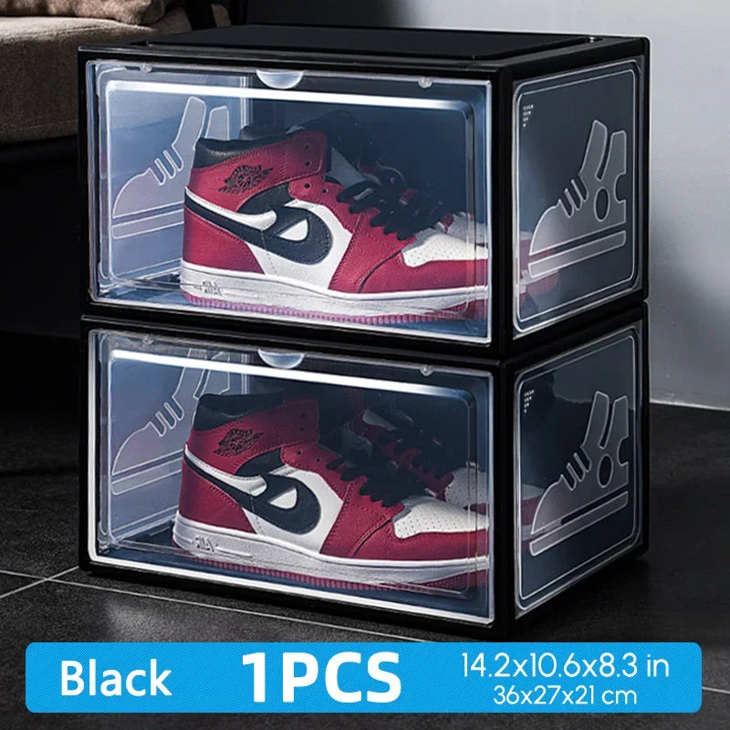 AJ Sneaker Box Shoes Organizer Transparent Stackable Dustproof Storage Box