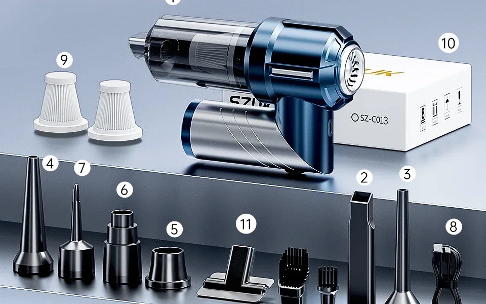 Cordless Mini Handheld Car Vacuum Cleaner with Strong Suction for Effortless Cleaning