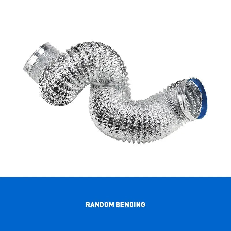 Tubo de ventilación de aluminio encriptado de 80/100/120/150/200 mm Tubo de humo escalable Salida de cocina Manguera de ventilador de escape de baño