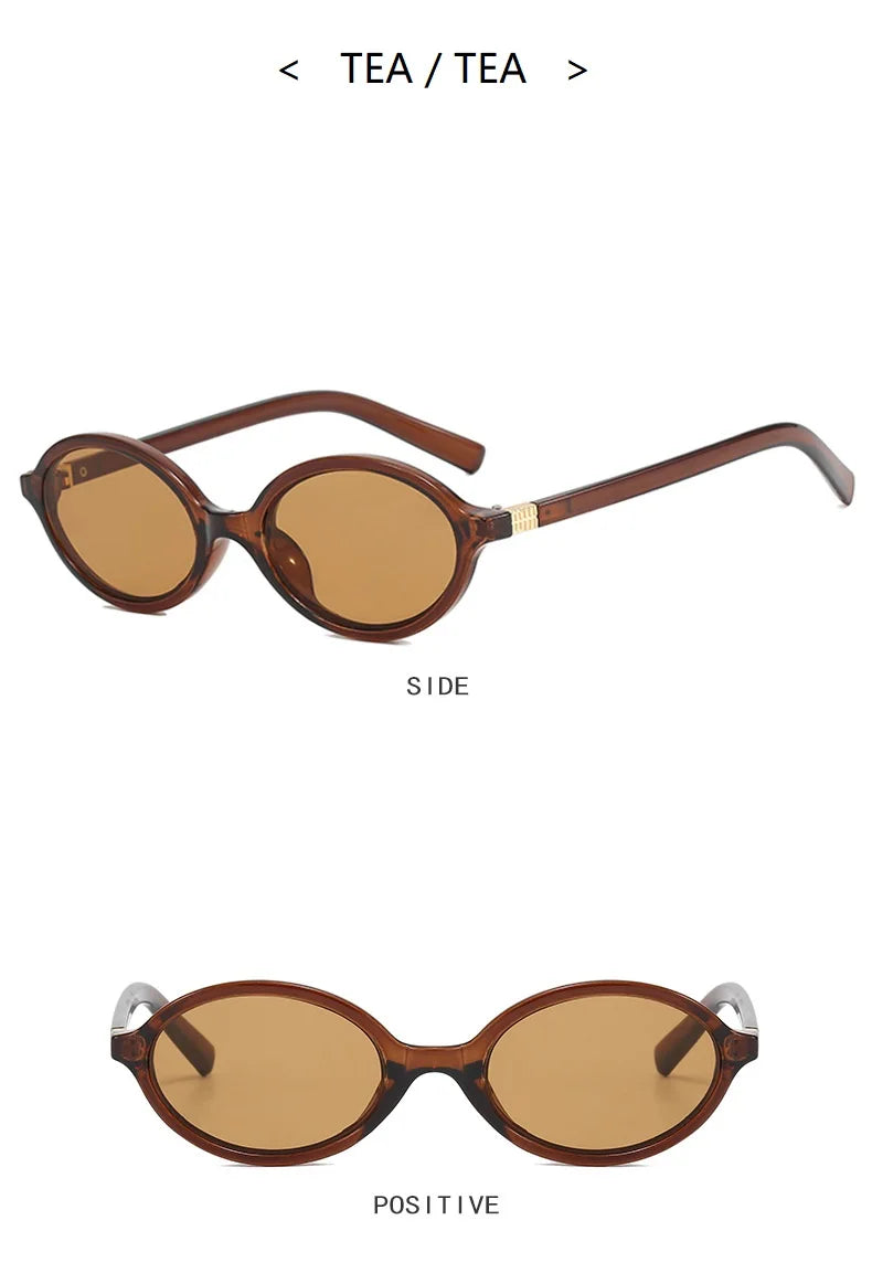 Oval Small Frame Luxury Brand Sunglasses for Women and Men