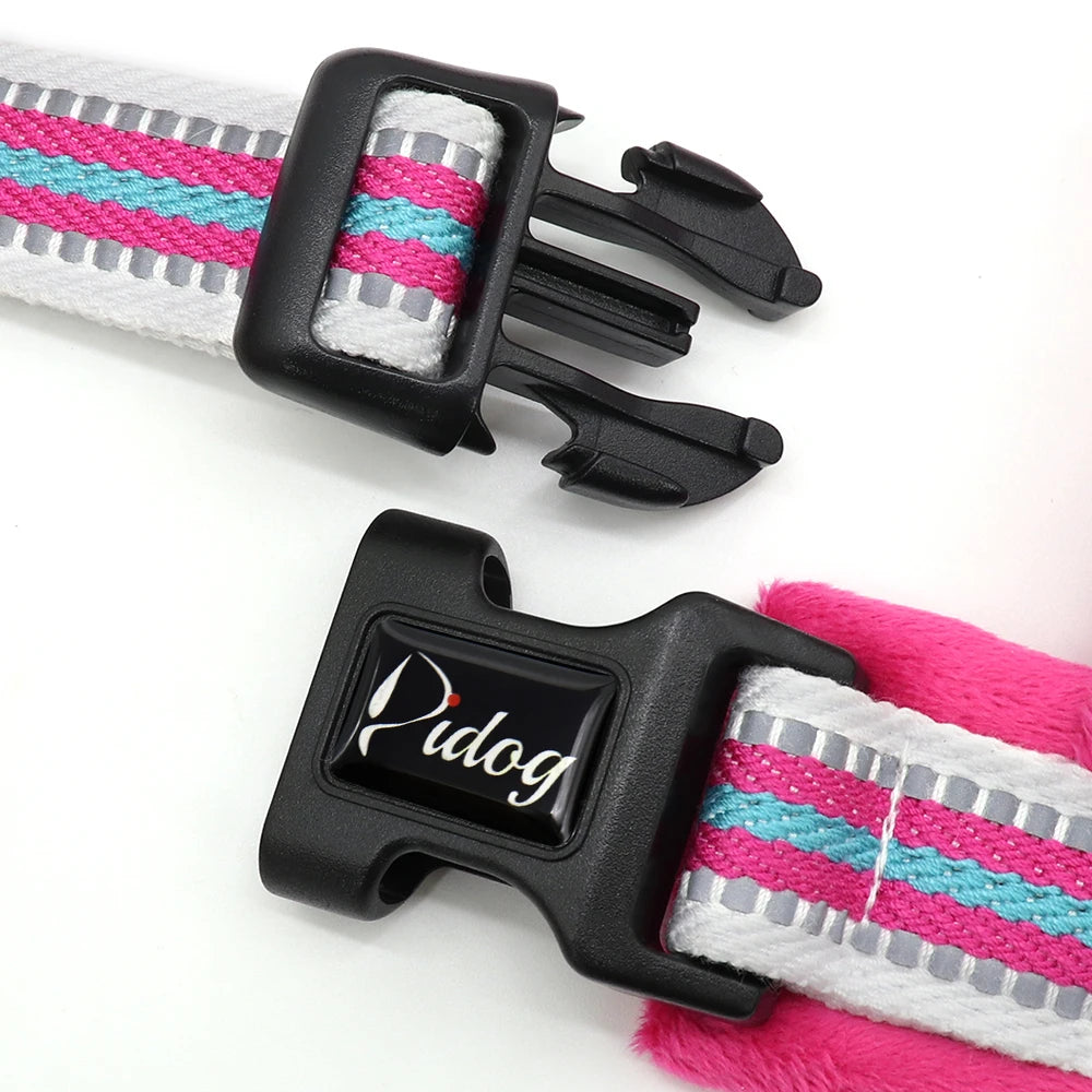 Warm Dog Harness Vest for Winter Soft Padded Adjustable Pet Training Harness for Small Large Dogs Bulldogs and Pugs