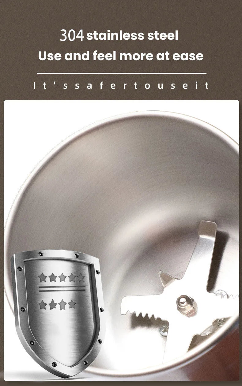 Molinillo de café eléctrico de alta potencia, para cocina, cereales, nueces, frijoles, especias, granos, máquina trituradora, molinillo de café multifuncional para el hogar