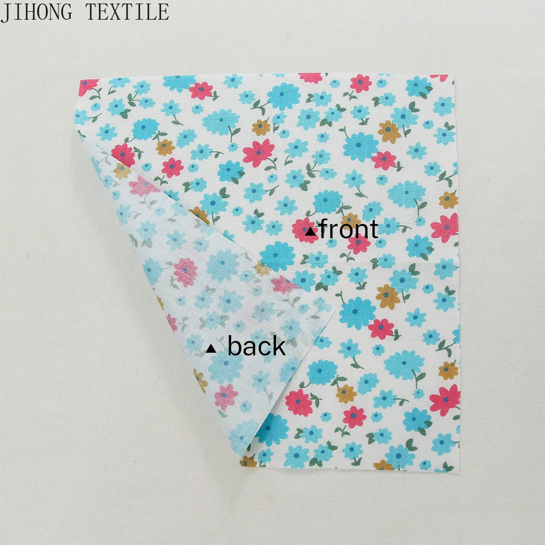 7 Pieces 25x25Cm Cotton Flower Fabric Printed Cloth for DIY
