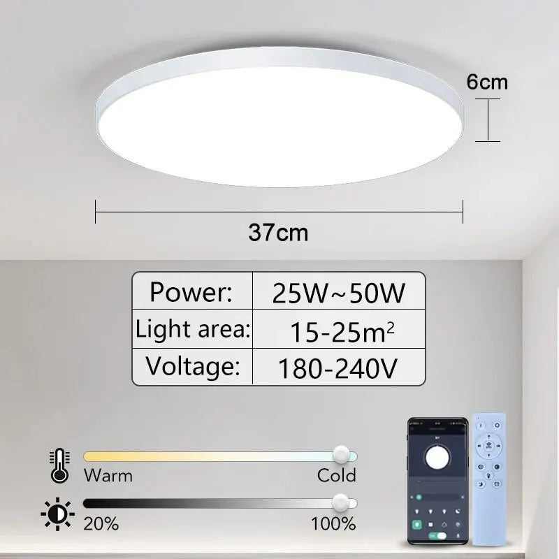 Smart LED Ceiling Lamp 36W 50W Dimmable APP Control
