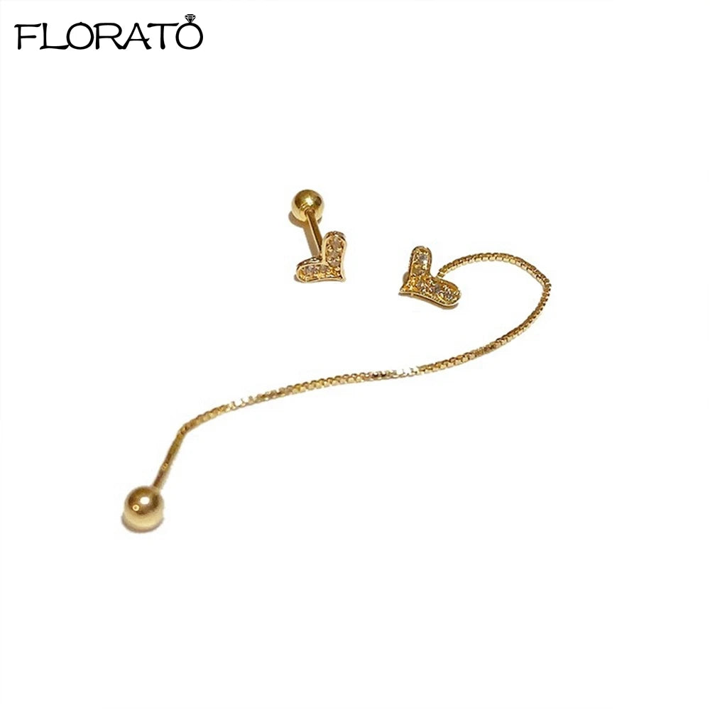 Charming 925 Sterling Silver Long Chain Threader Earrings for Women Fashion Jewelry