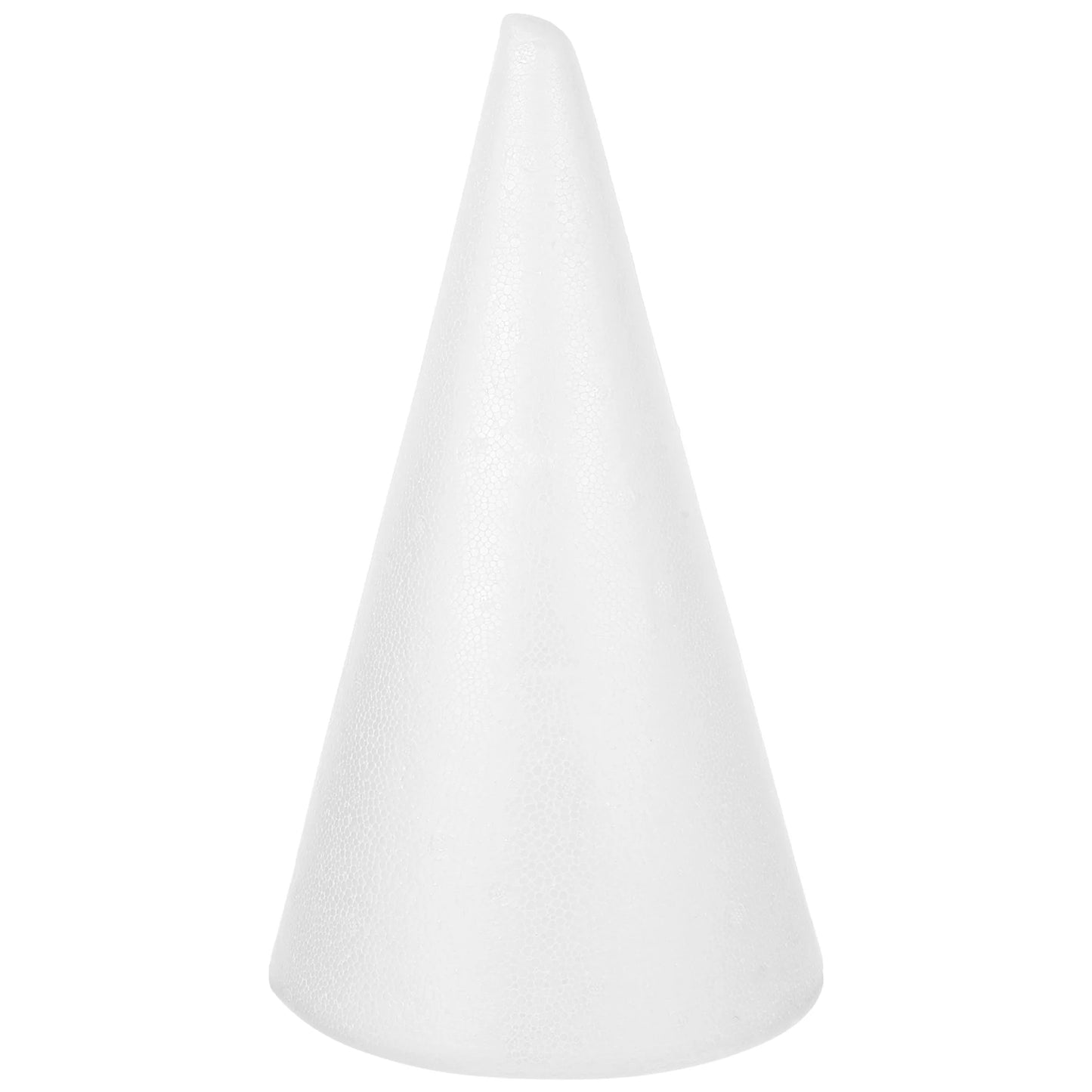 Handmade White Solid Foam Cone for Children DIY Crafts Perfect for Christmas Decorations and Creative Projects
