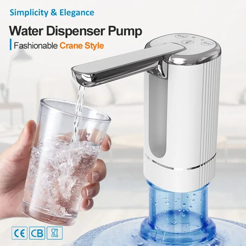 HOMEFISH Foldable Water Bottle Pump β Automatic Electric Dispenser for Home Use
