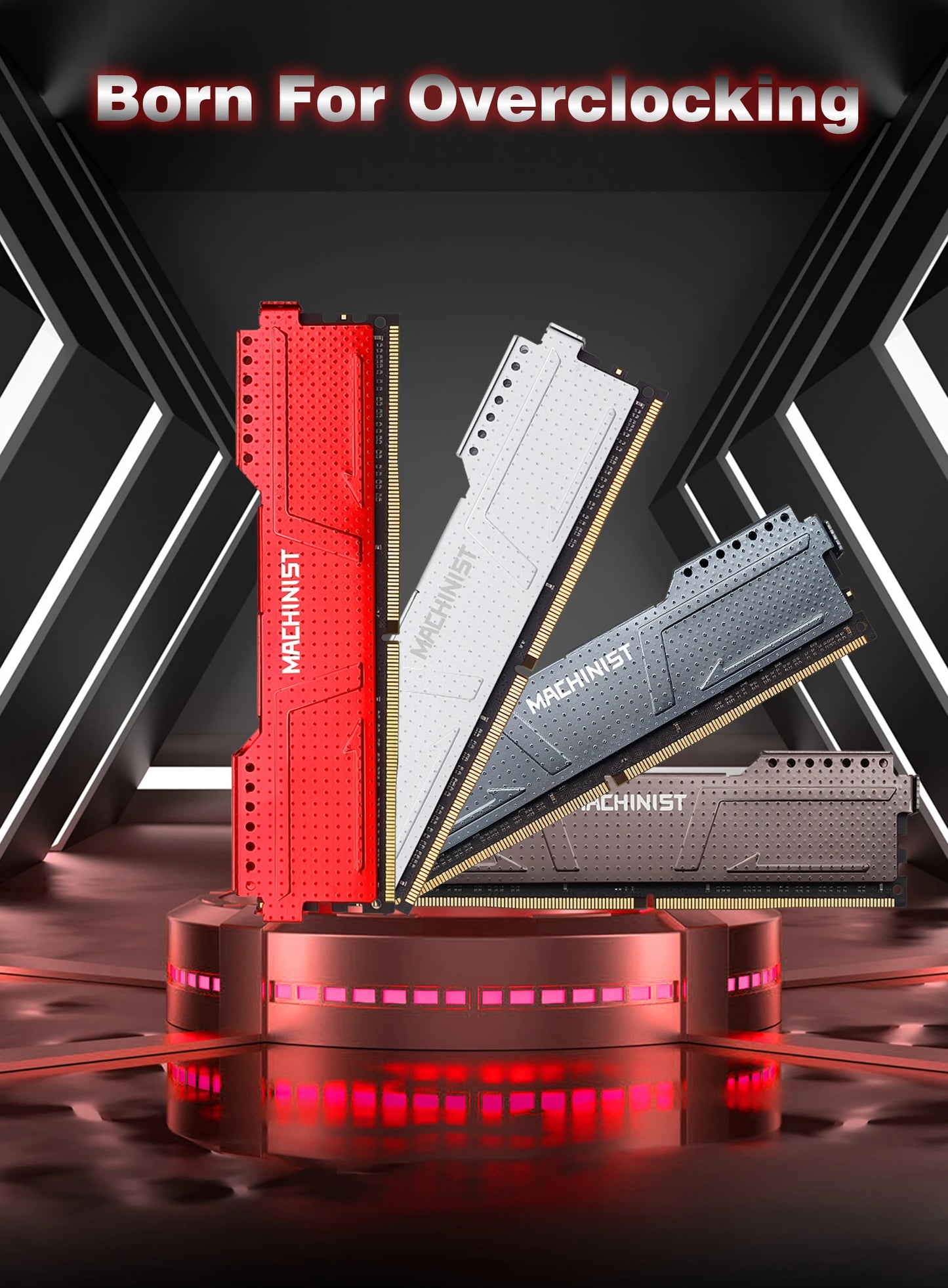 MACHINIST 16GB DDR4 Desktop Memory with Heat Sink for All Motherboards