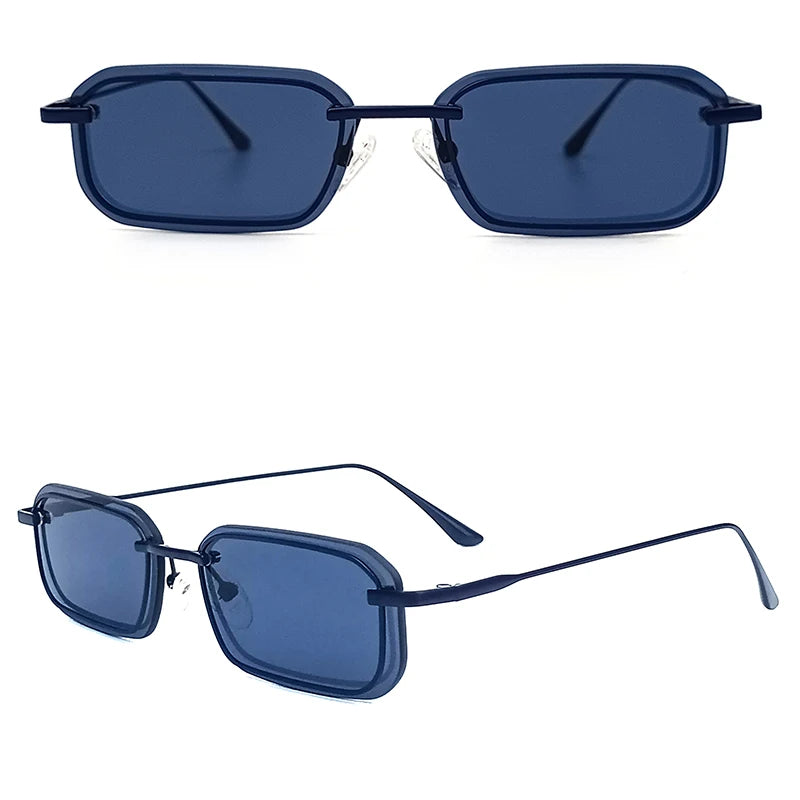 CATERSIDE Retro Punk Sunglasses UV400 Small Frame Fashion Eyewear