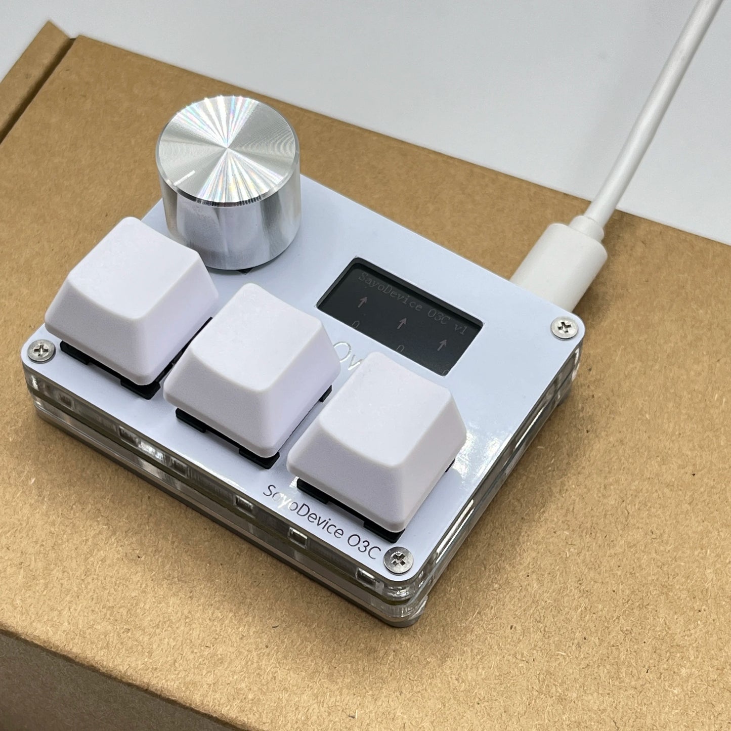 O3C SayoDevice OSU Rapid Trigger Magnetic Pink Switches Keyboard with Customizable Knob and Shortcut Features