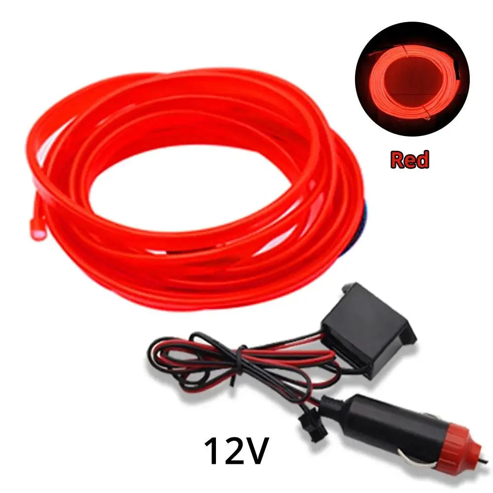 1M/2M/3M/5M Car Interior LED Strip Flexible Neon Lights USB