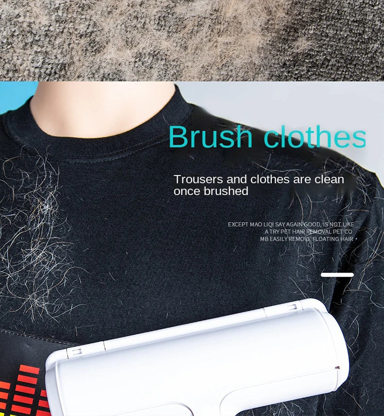 One Hand Operate Way Pet Hair Remover Roller Self Cleaning