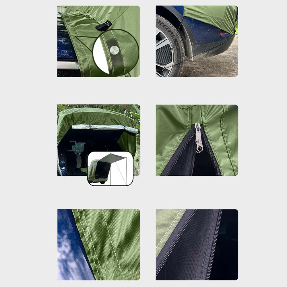 Outdoor Car Rear Tent Camping Canopy Sunshine-Proof Rain-Proof