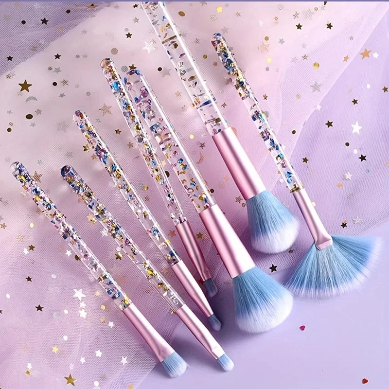 Hair Length 7 Pieces Makeup Brush Set for Flawless Application