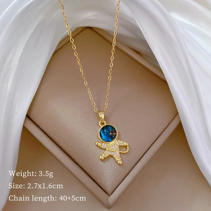 Light Luxury Titanium Steel Star Series Necklace for Women