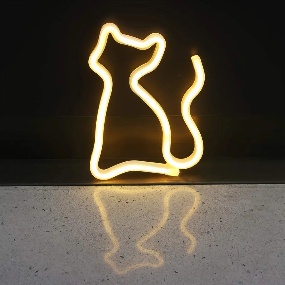 USB/Battery LED Neon Sign Lights Musical Note Wall Art Decor