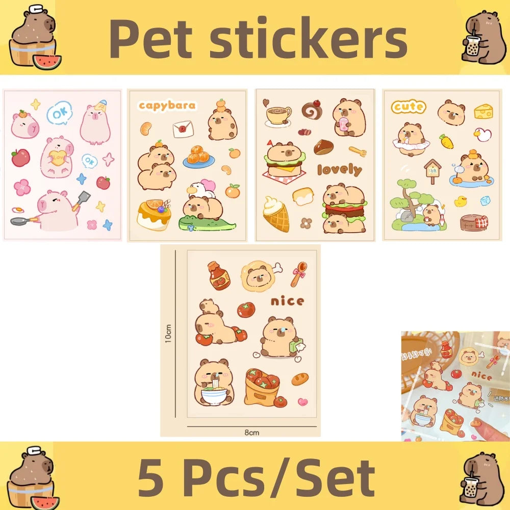 Capybara Birthday Decorations Balloons Cute Tableware Set