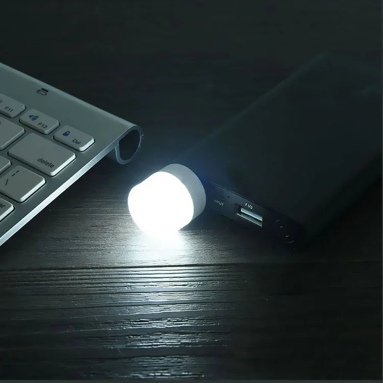 1-20Pcs Mini USB Night Light Warm White Eye Protection LED Lamp