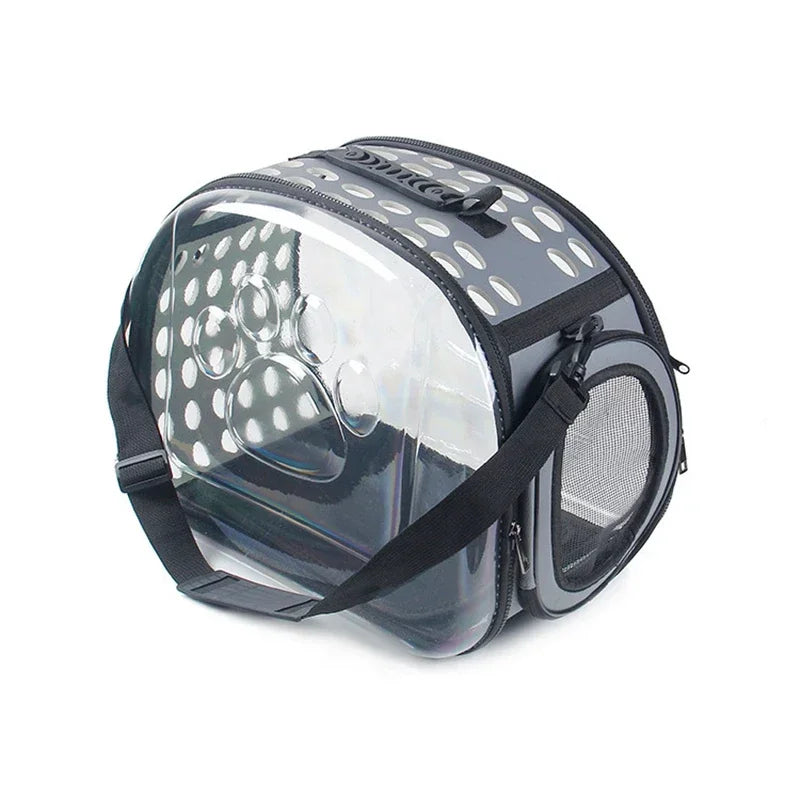 Pet Shoulder Crossbody Bag Breathable and Portable Pet Outing Cat Backpack Outdoor Travel Handbag, Small Dog Folding Bag