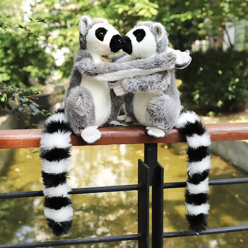 28cm Wild Lemur Plush Stuffed Animal Toy with Short and Long Arms for Kids and Adults
