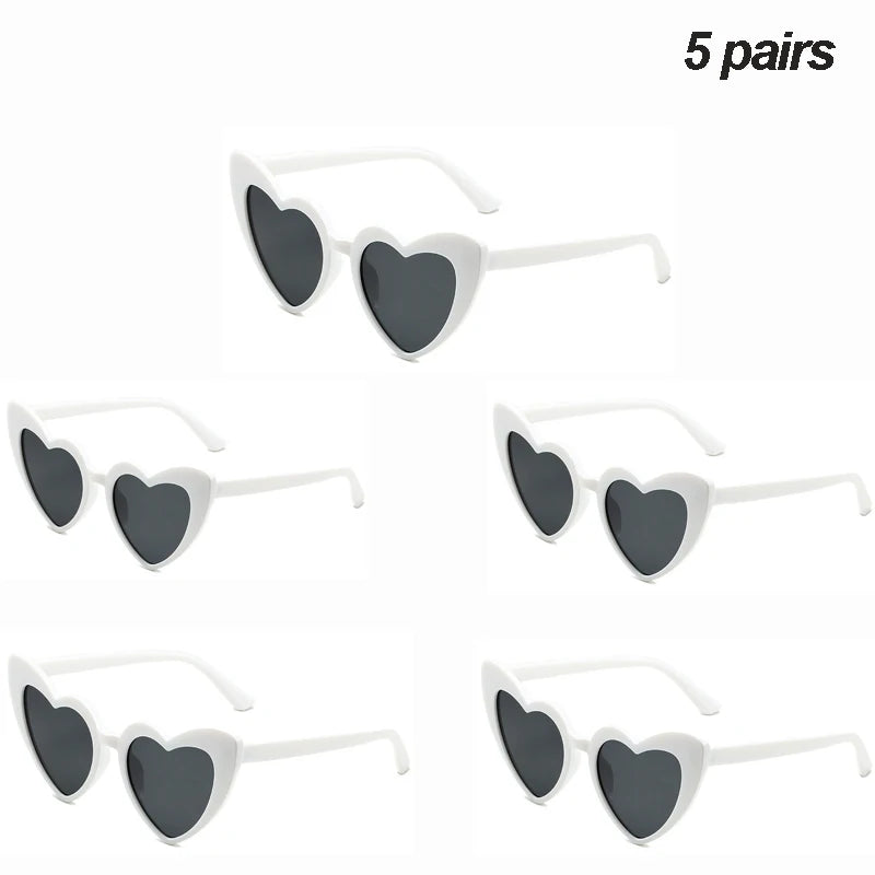 2024 Summer Beach Sunglasses Women Heart Shaped Fashion Glasses