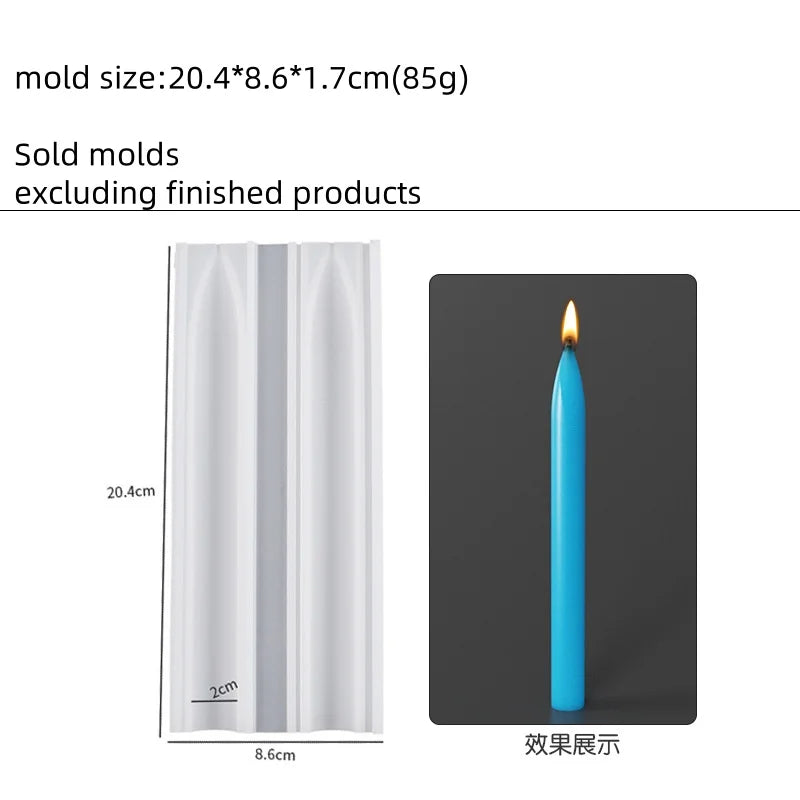 Geometric Spiral Candle Silicone Mold for DIY Twisted Rods