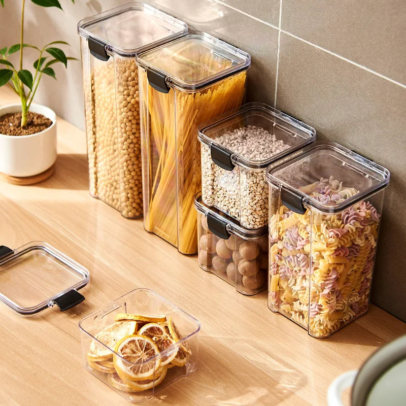 Kitchen Grain Storage Jars Set β Moisture-Proof Organizer for Seasonings