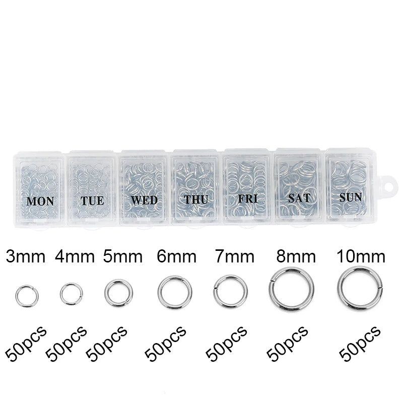 Jewelry Making Kit Set Box Stainless Steel Findings for Bracelets and Necklaces