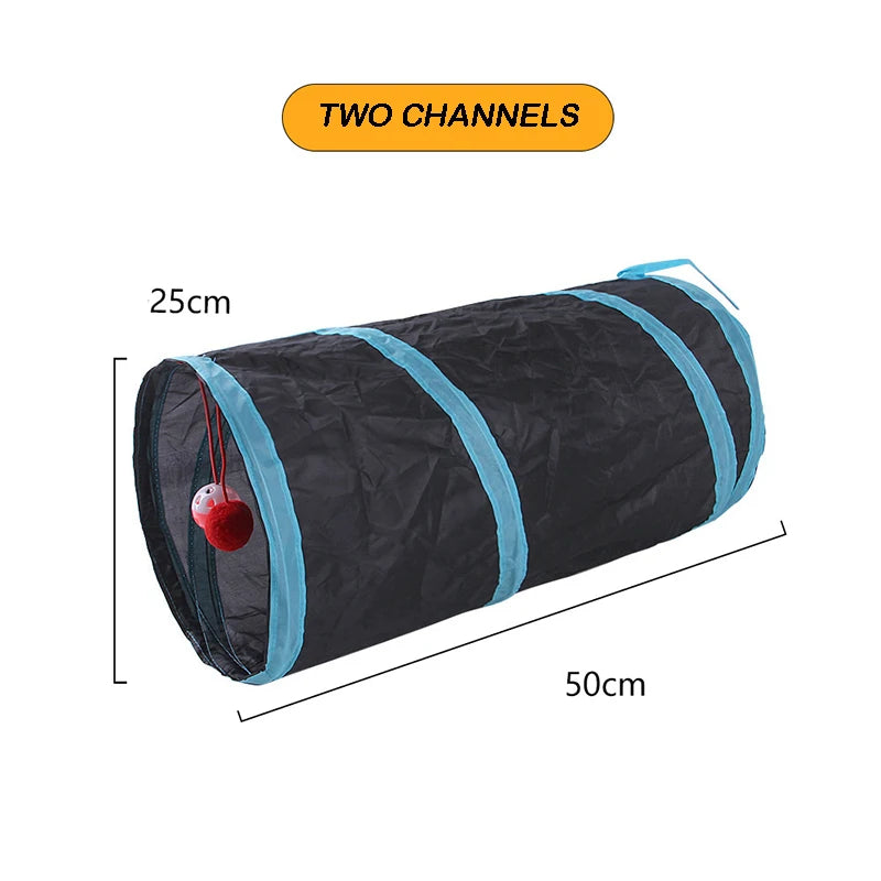 Cat Tunnel Foldable Cat Tunnel Pet Supplies Cat S T Y Pass Play Tunnel Cat Toy Breathable Drill Barrel for Indoor loud paper
