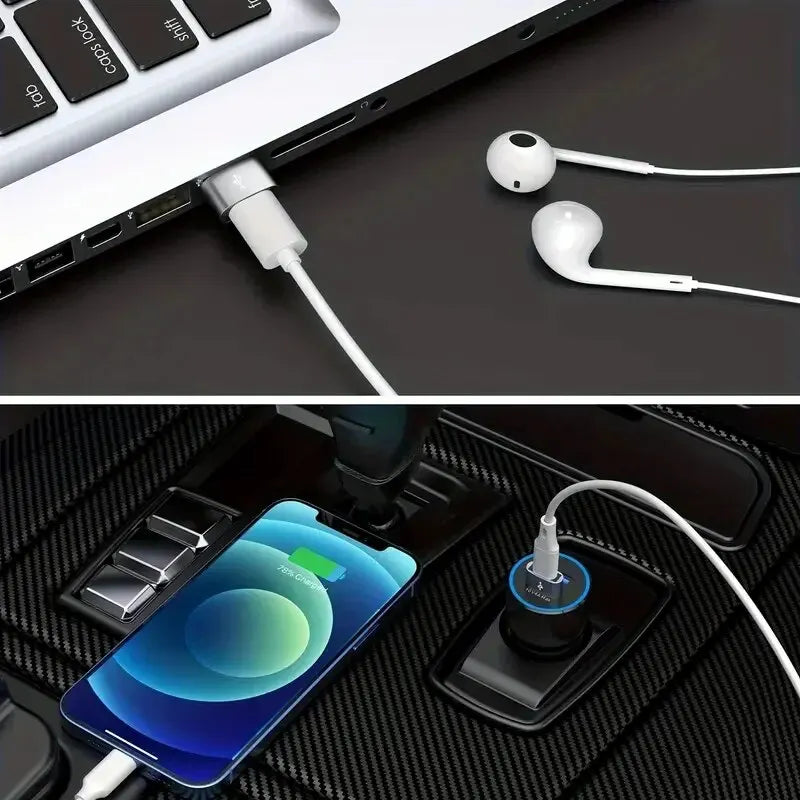 5 adaptadores USB C OTG de construcción metálica duradera, compatibilidad universal, incluidos iPhone, iPad, Samsung S23, IWatch, AirPods