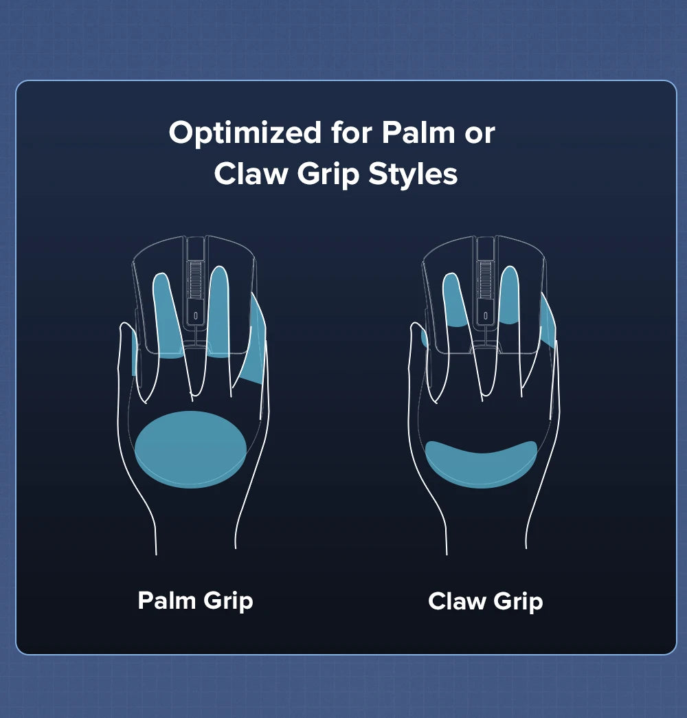 Delux M900PRO Wireless Gaming Mouse Ergonomic 8K PAW3395 RGB Dock