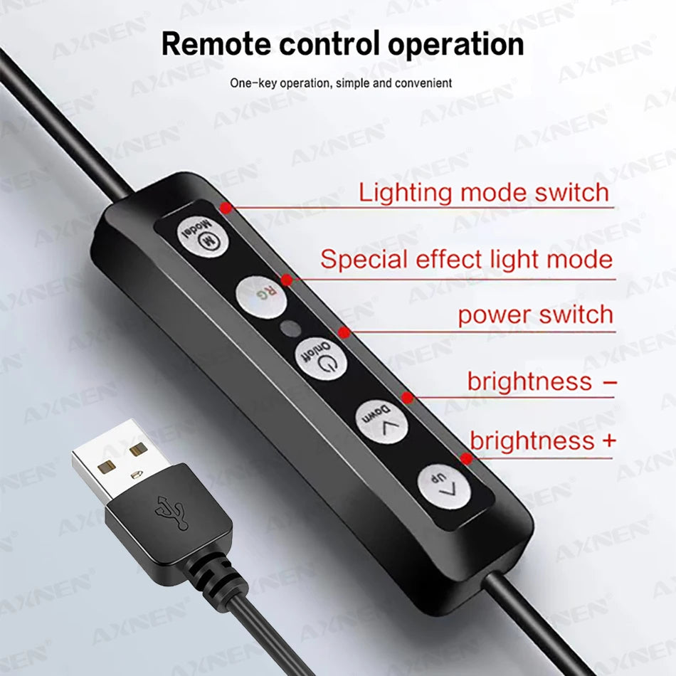 10in 26cm RGB Selfie Ring Light with Tripod Phone Holder