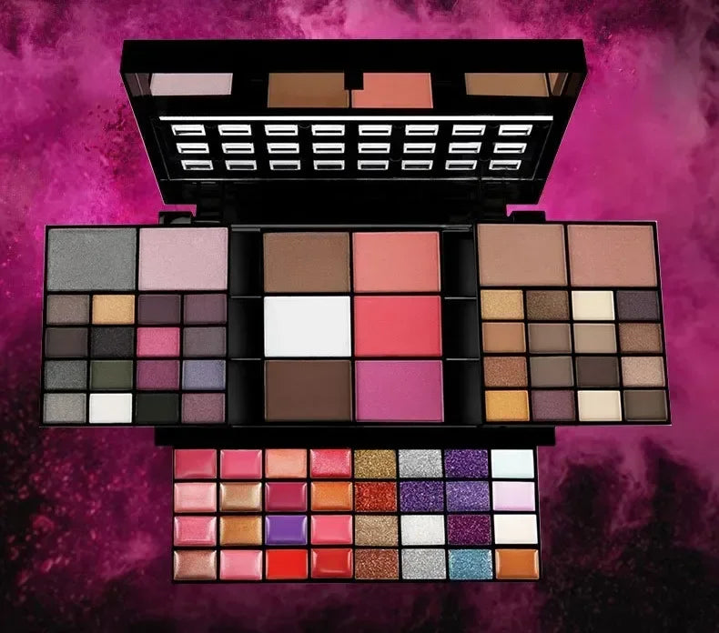 74 Color Professional Makeup Set with Eyeshadow Lip Gloss Matte Concealer and Flash Lipstick in Gift Box for Women