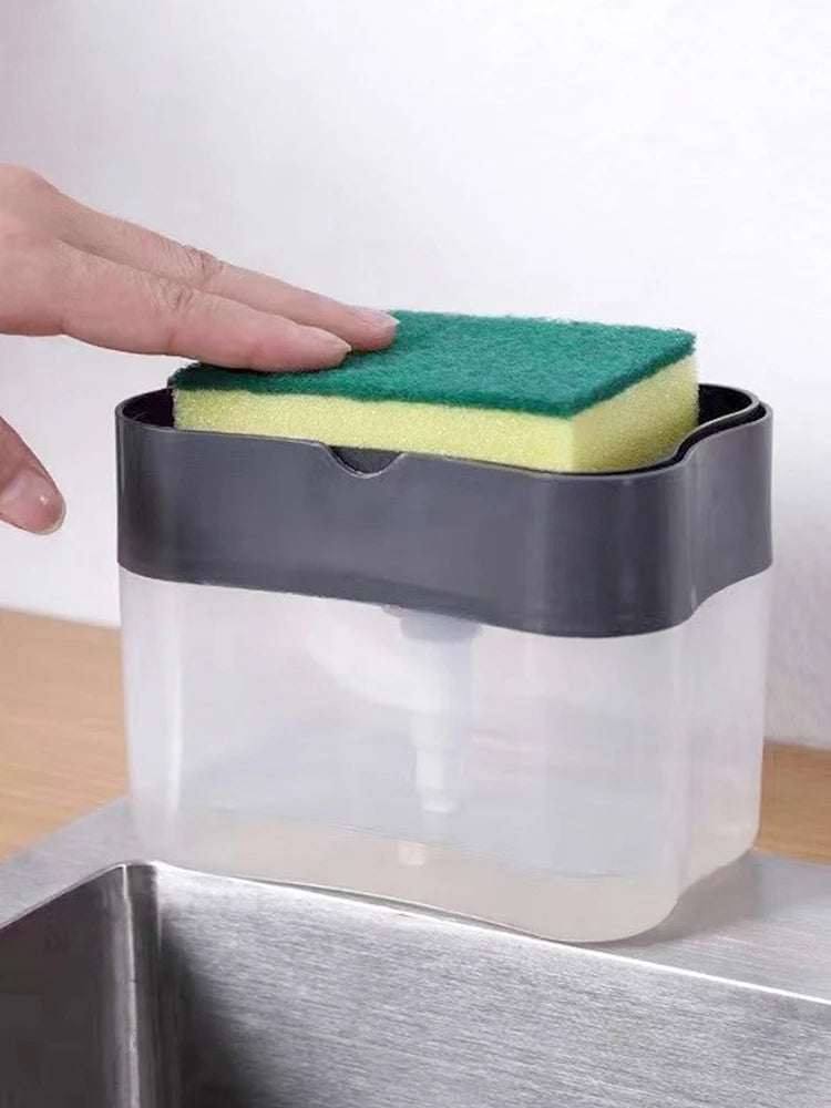 1PC PP Plastic Storage Box Dishwasher Soap Dispenser Press