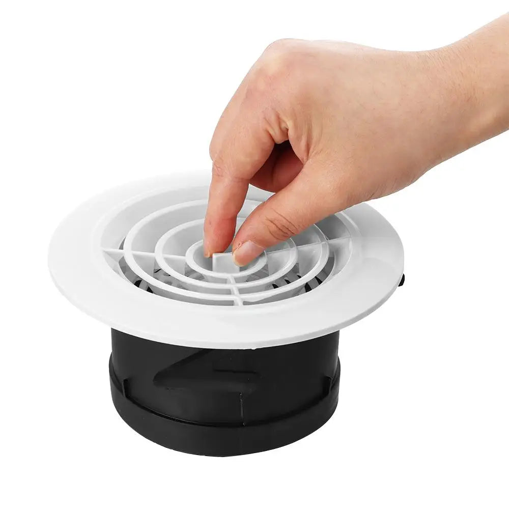 Adjustable Air Ventilation Cover Round Ducting ABS Grille for Kitchen and Bath Air Outlet