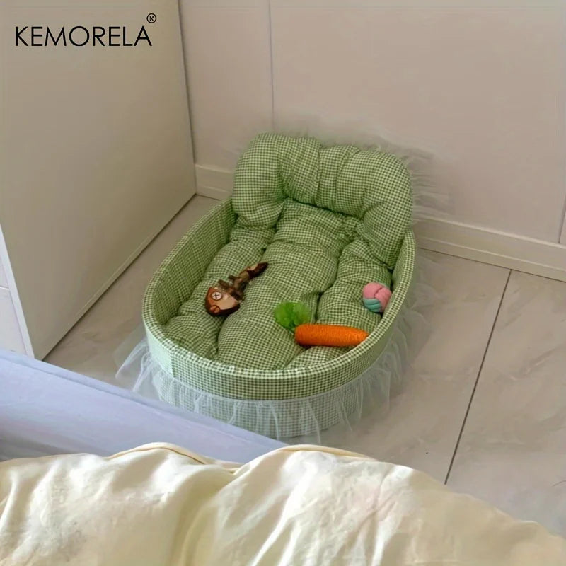KEMORELA Gauze-edged Cat Princess Sofa Bed Washable and Removable - Universal Pet Mat for All Seasons Suitable for Cats and Dogs