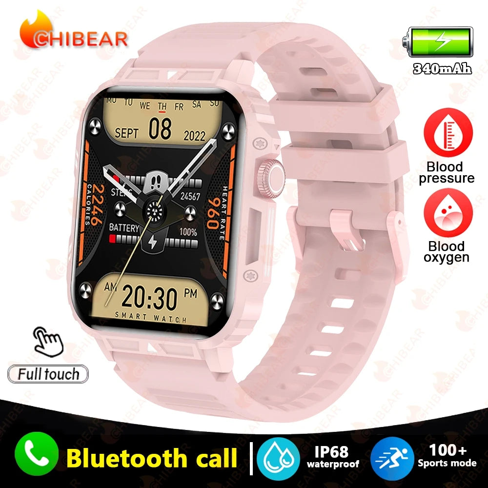 Military Outdoor GPS Sports Smart Watch Men 1.95 Inch Bluetooth Call Heart Rate Blood Oxygen for Android IOS