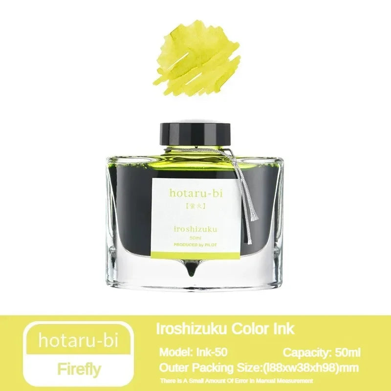 Pilot 25 Color 50ml Fountain Pen Ink Set with Glass Bottles for School and Office Use