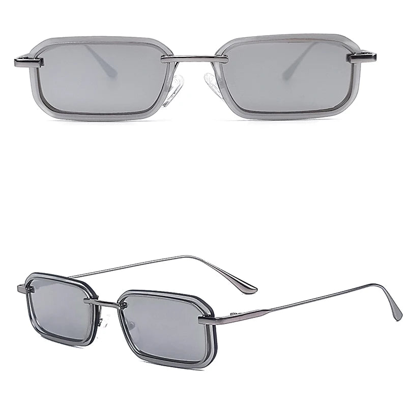 CATERSIDE Retro Punk Sunglasses UV400 Small Frame Fashion Eyewear