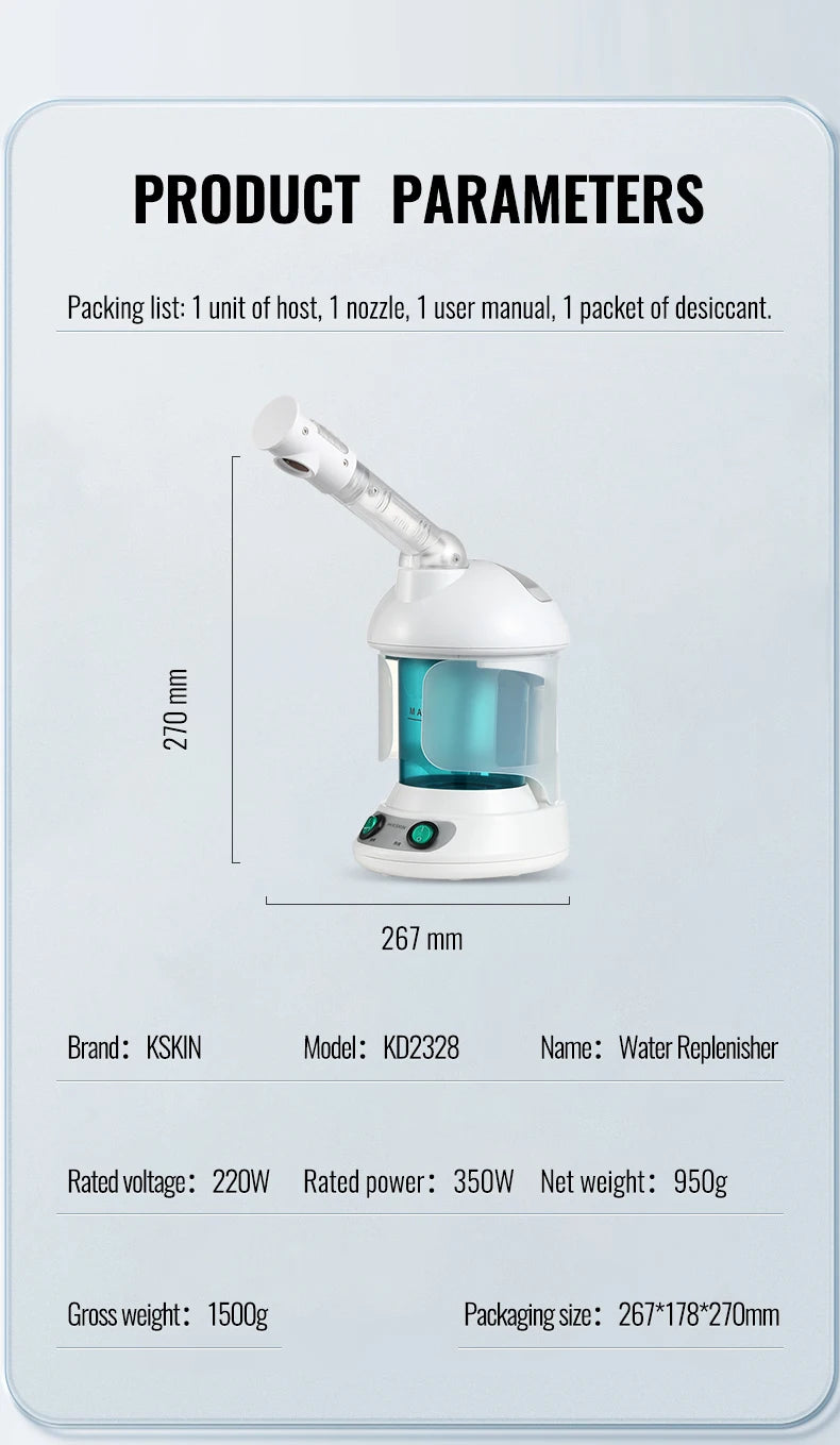 KSKIN Portable Ionic Facial Steamer Hot Sale Face Mist Spray
