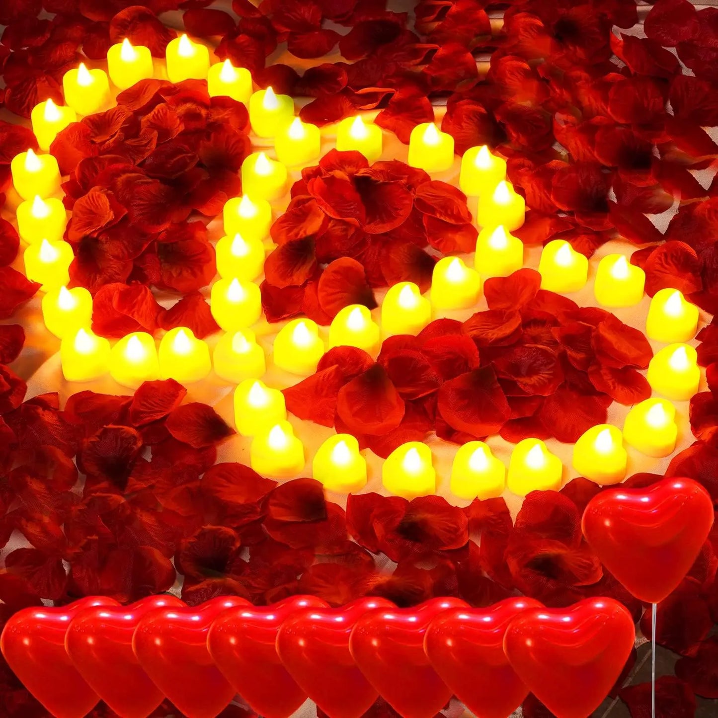 Flameless LED Heart-Shaped Tealight Candles for Home Wedding and Christmas Decoration Battery-Powered Safe Glow