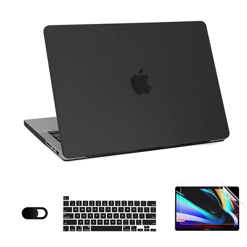 Ultra Thin Hard Shell Laptop Case for MacBook Air 13 and MacBook Pro 14 with M1 M2 M3 M4 Chips Stylish Protection Cover for 2024 Models