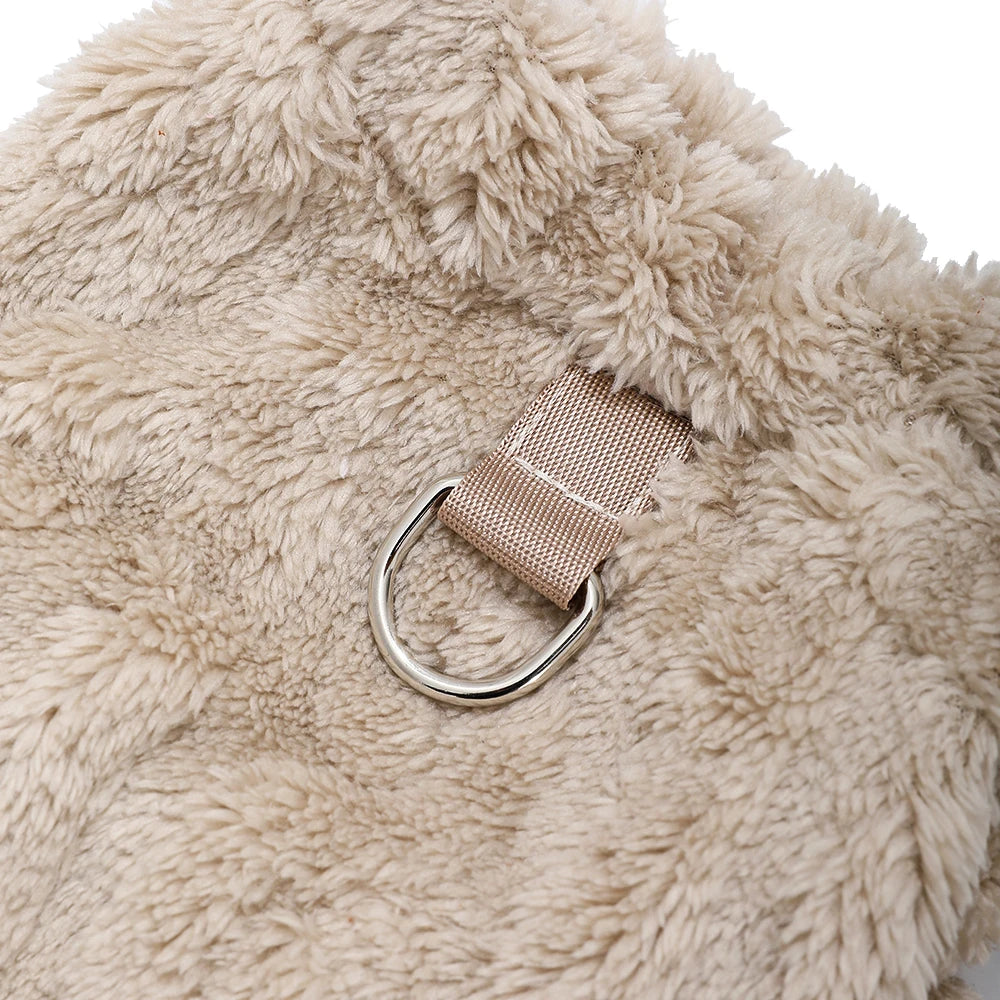 Dog Warm Clothes Pet Dog Jumpsuit Winter Puppy Cat Cozy Soft Fleece Clothing with D-ring For Small Medium Dogs Cat Chihuahua Pug
