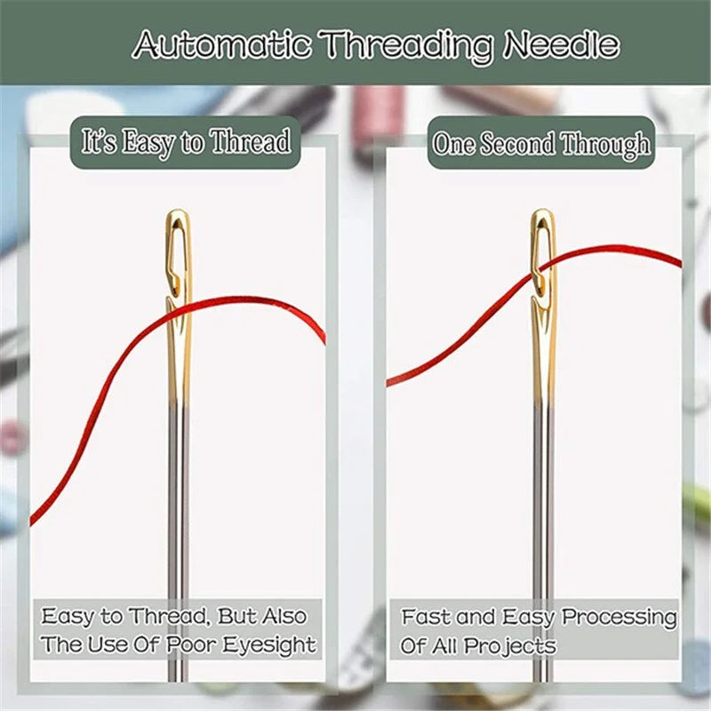 12/24/36Pcs Stainless Steel Blind Needles for Easy Sewing